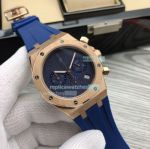 MAD Paris Customised Audemars Piguet Royal Oak Rose Gold Watch Blue Dial 42MM